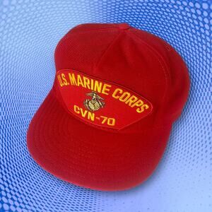 U.S. Marine Corps CVN-70 vintage 1980s made in USA snapback cap, one size